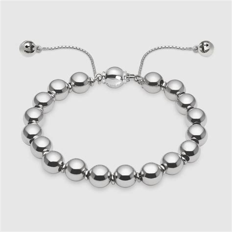 gucci bamboo sterling silver boule bracelet|Gucci link bracelet sterling silver.